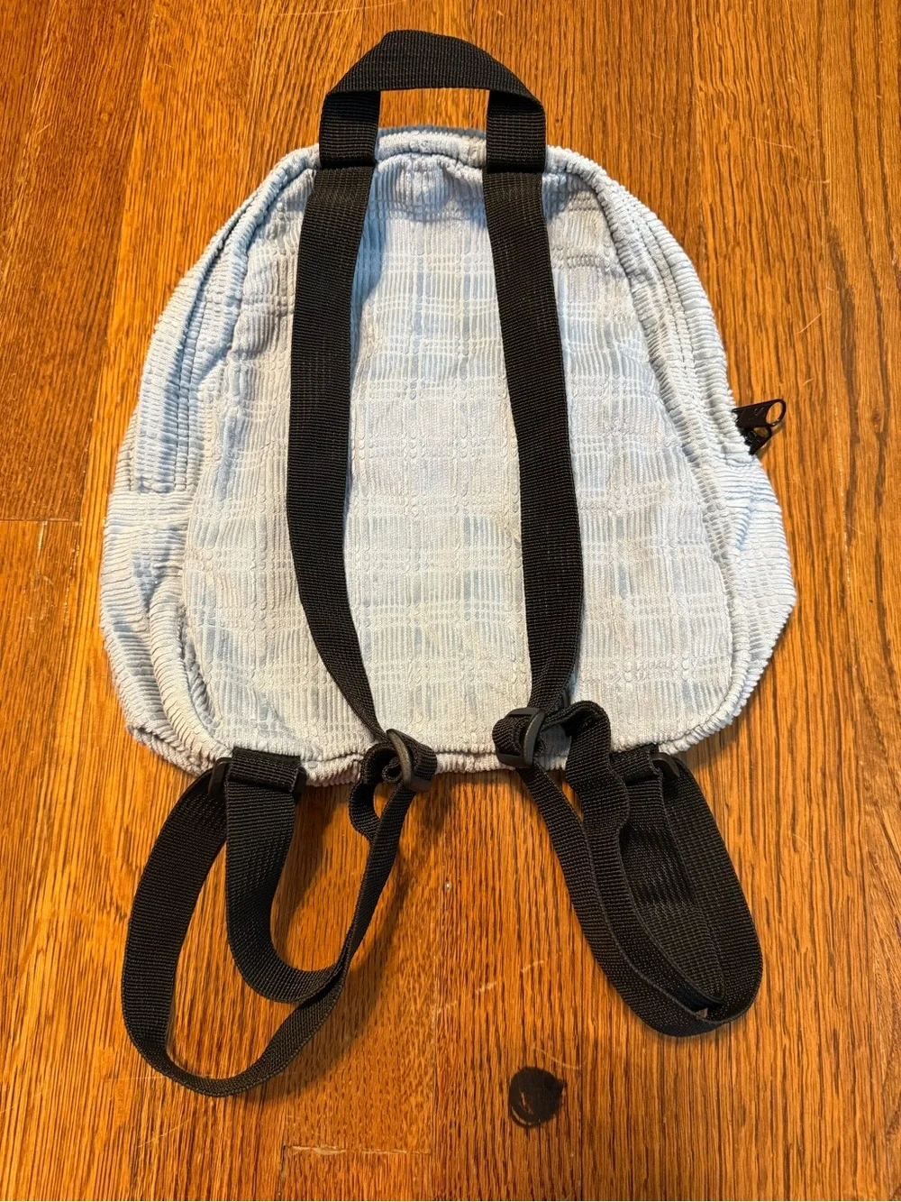 Vintage 90s JanSport Corduroy Light Blue Mini Backpack One Of A Kind